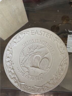 Frankoma White and Brown Commemorative Ceramic Plaque